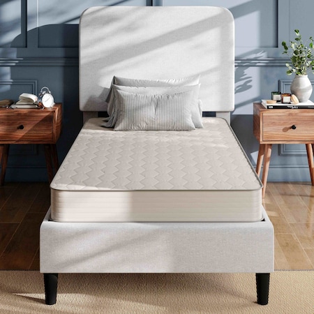 Flash Furniture Dream 6 Inch Hybrid Mattress, Twin Size High Density Foam and Innerspring Mattress in a Box DR-E236-B-T-GG
